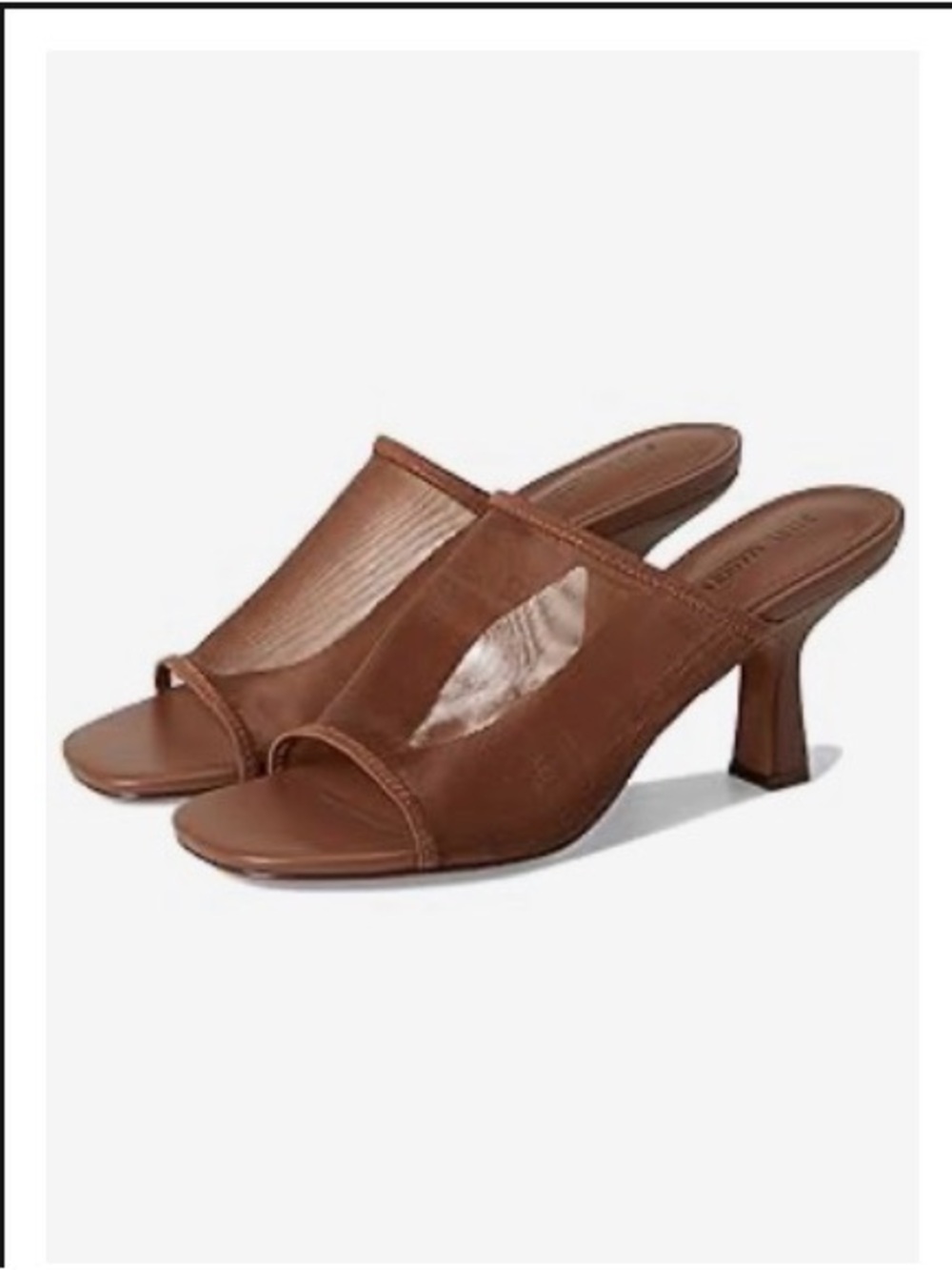 Steve Madden Brown Mesh Slip-On Heeled Sandals